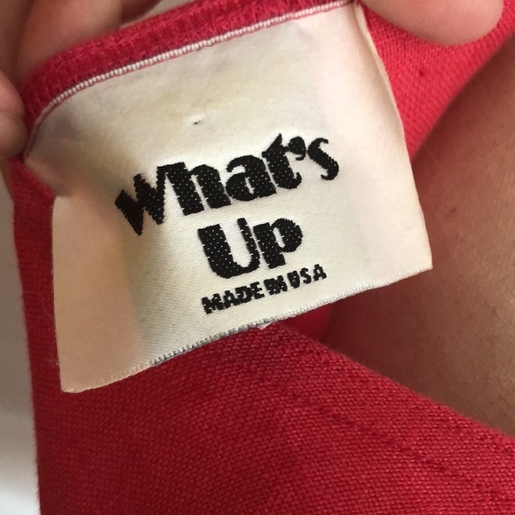 Vintage Crew Neck Boxy Hot Pink Linen Tank Top Blouse Size XS - Picture 5 of 6